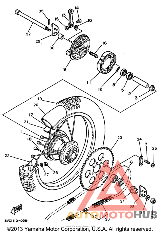Переднее колесо
