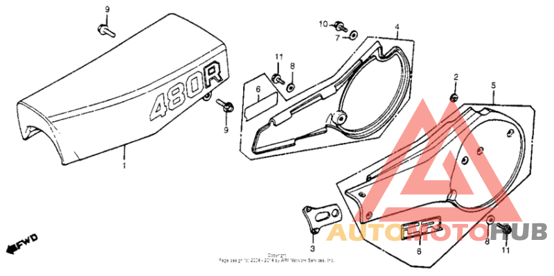 Seat + side cover 82
