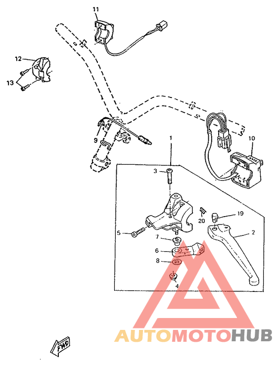 Handle switch. lever