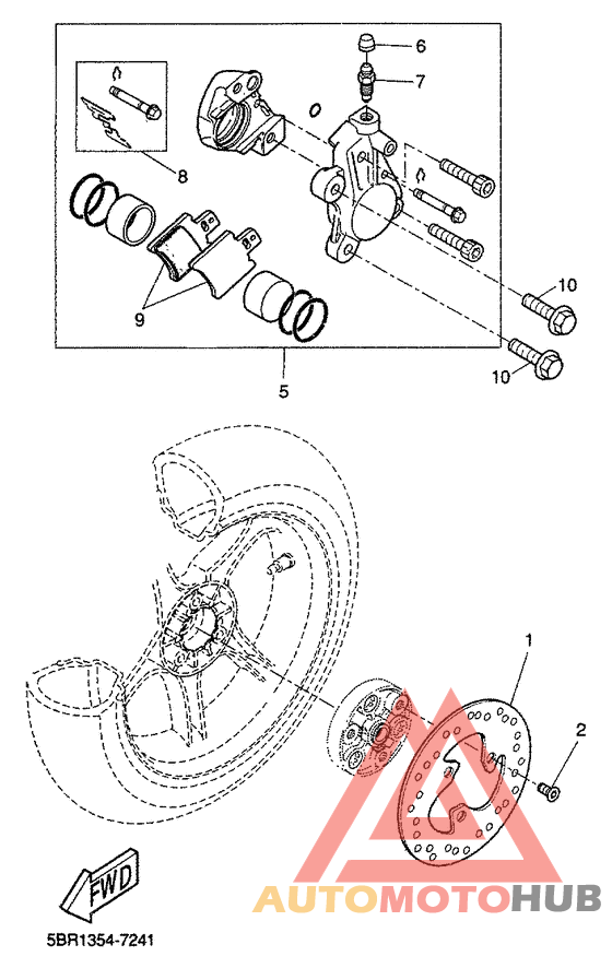 Rear brakecaliper