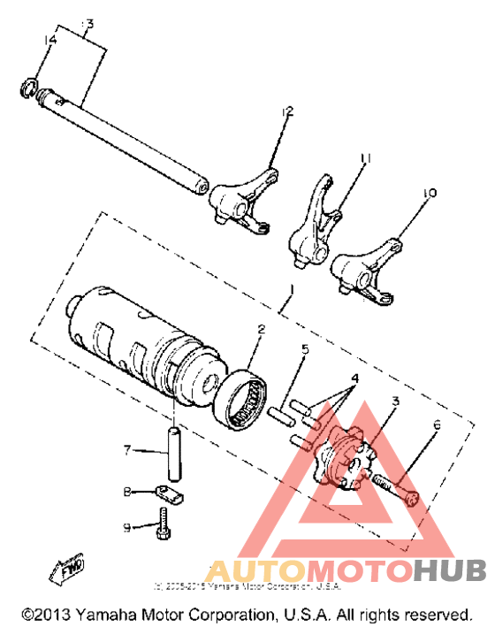 Shift cam-fork