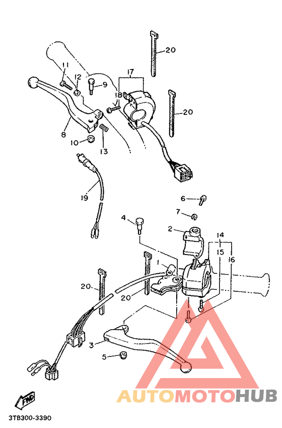 Handle switch. lever