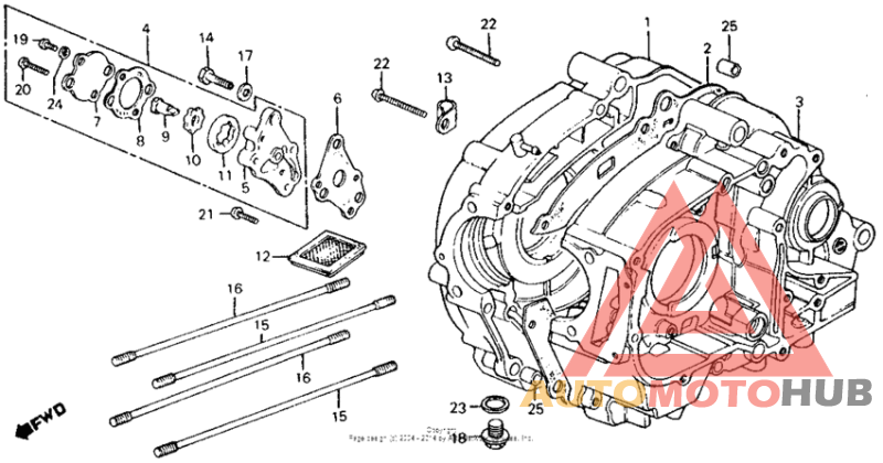 Crankcase + oil pump