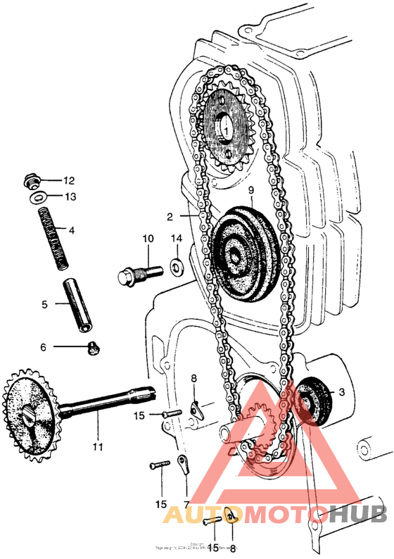 Cam chain + chain tensioner