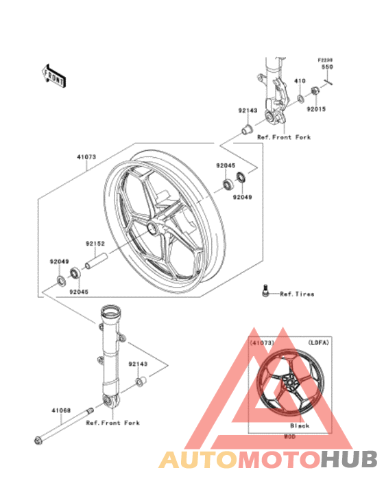 Переднее колесо