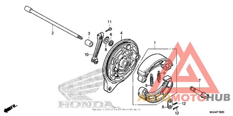 Rear brake panel (1)