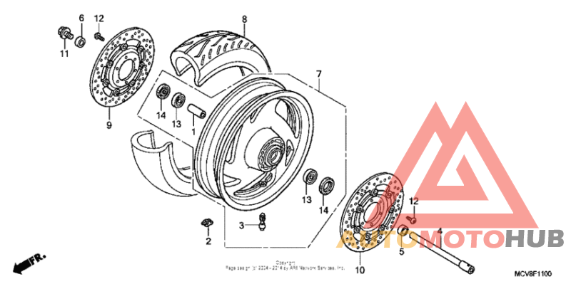 Front wheel (vtx1800r/n/t)