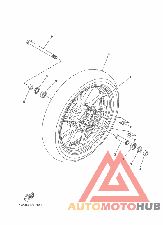 Переднее колесо