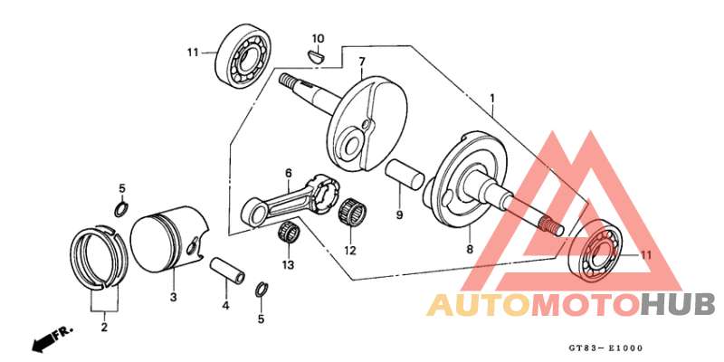 Crankshaft/piston