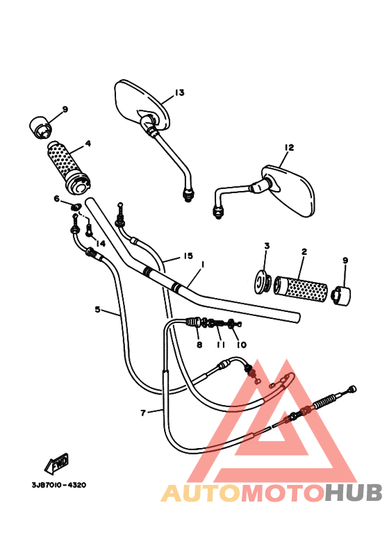 Рулевой рычаг кабель
