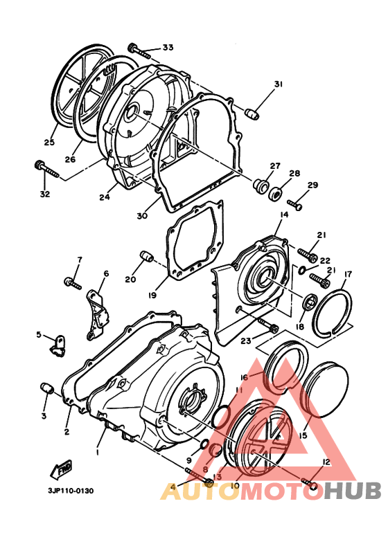 Crankcase cover ass`y  (v