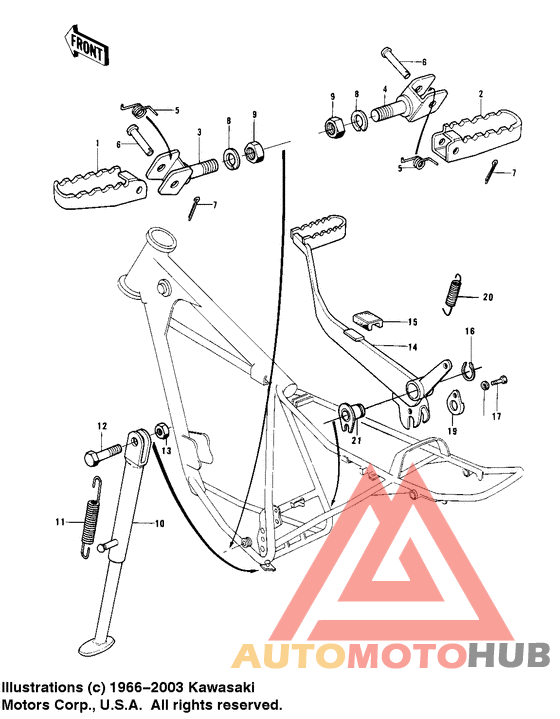 Footrests/stand/brake pedal