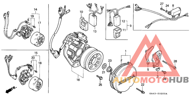 Left crankcase cover/ generator/c.d.i. unit