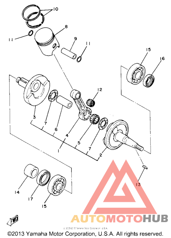 Crankshaft-piston