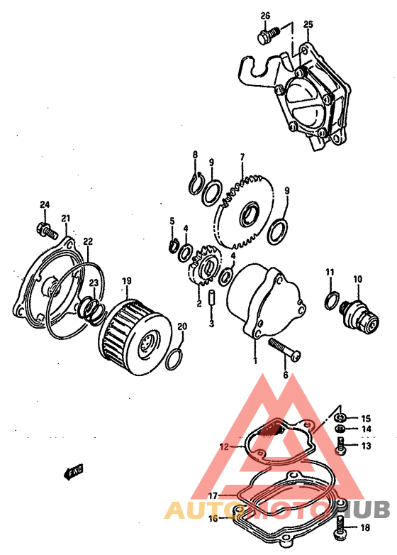 Oil pump-fuel pump