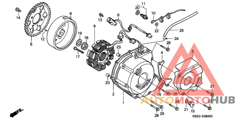 Left crankcase cover/ generator