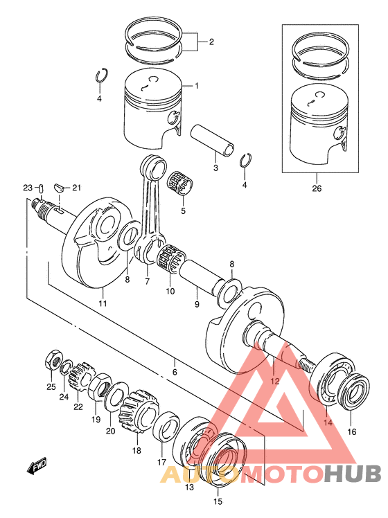Вал коленчатый