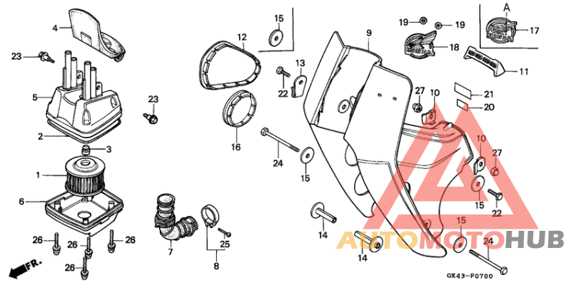 Front cover/air cleaner