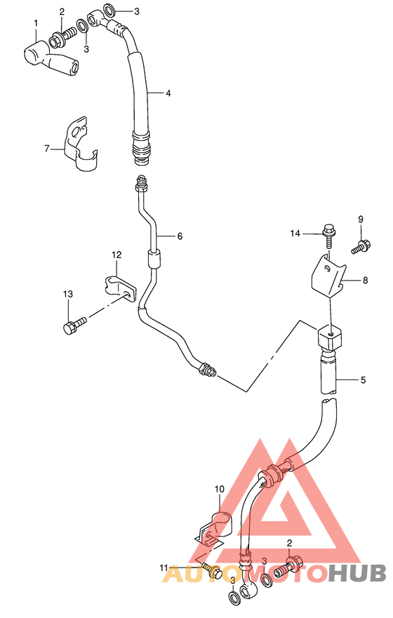 Передние тормозные трубки
