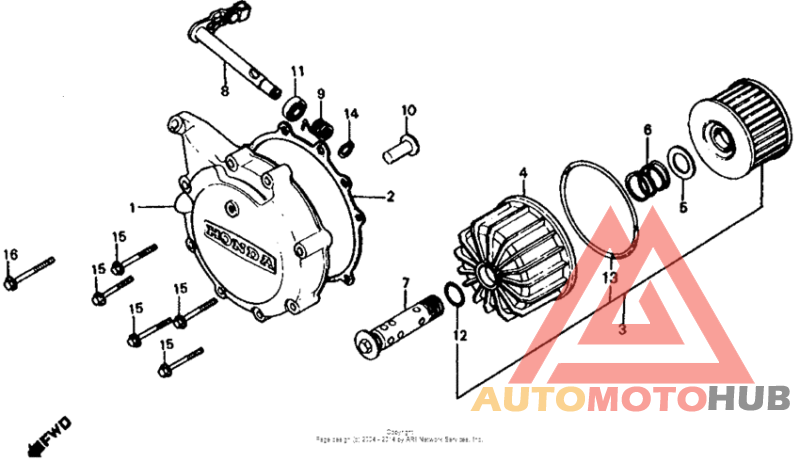Clutch cover + oil filter