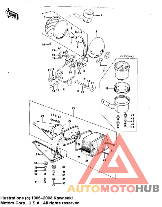 Meter/headlight/taillight