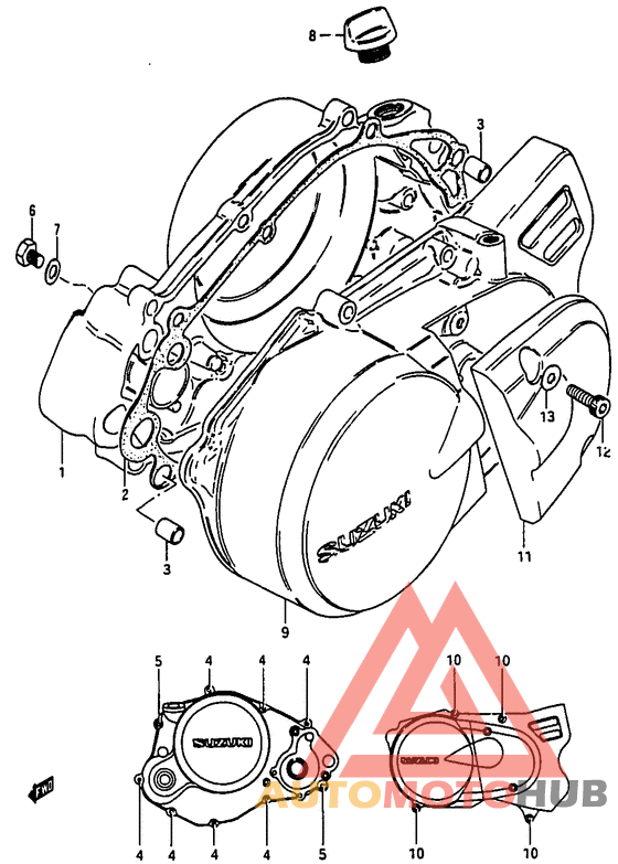 Crankcase cover ass`y  (v