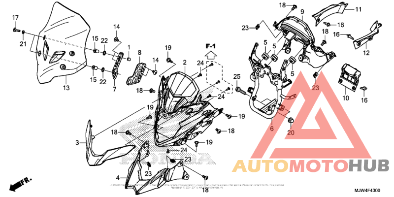 Upper Cover + Windscreen