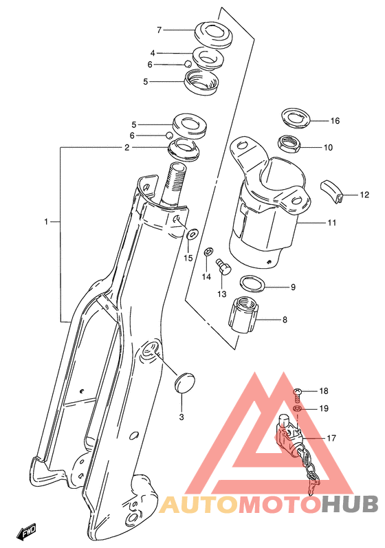 Вилка передней оси