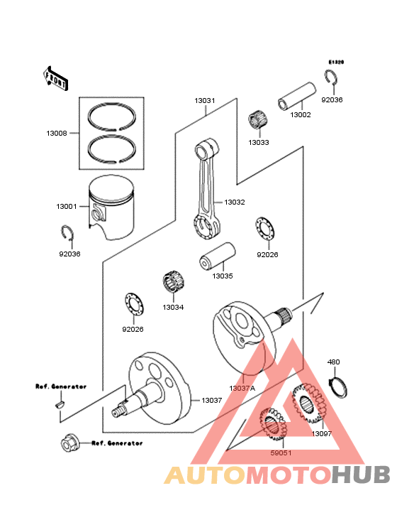 Crankshaft/piston