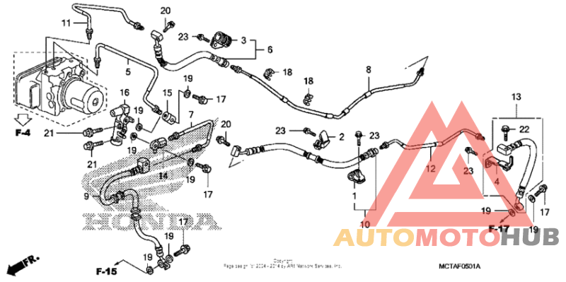 Rear brake pipe (fsc600a)