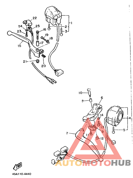 Handle switch. lever