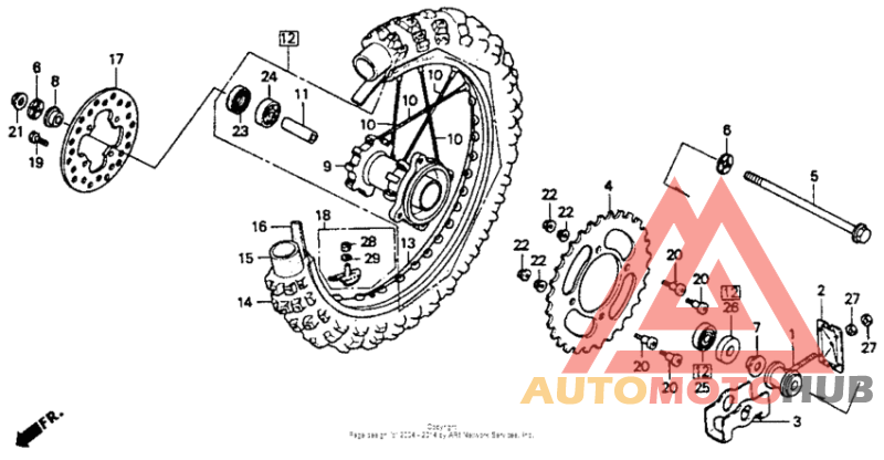 Rear wheel 92-95