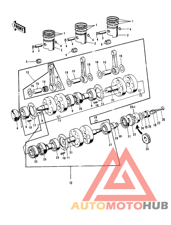 Crankshaft/pistons
