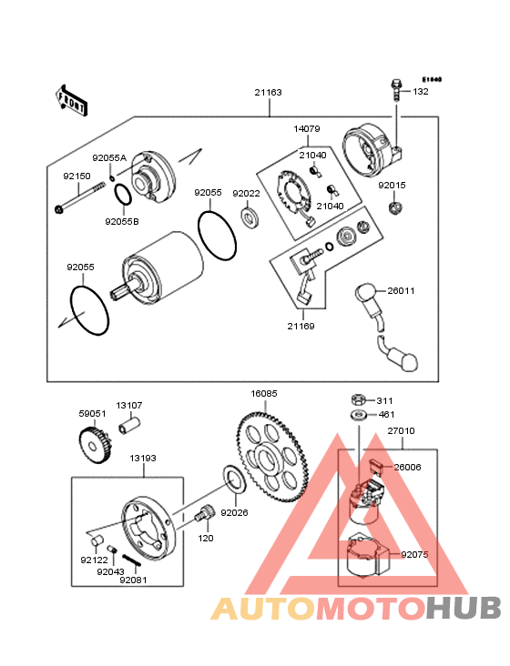 Starter motor/starter clutch