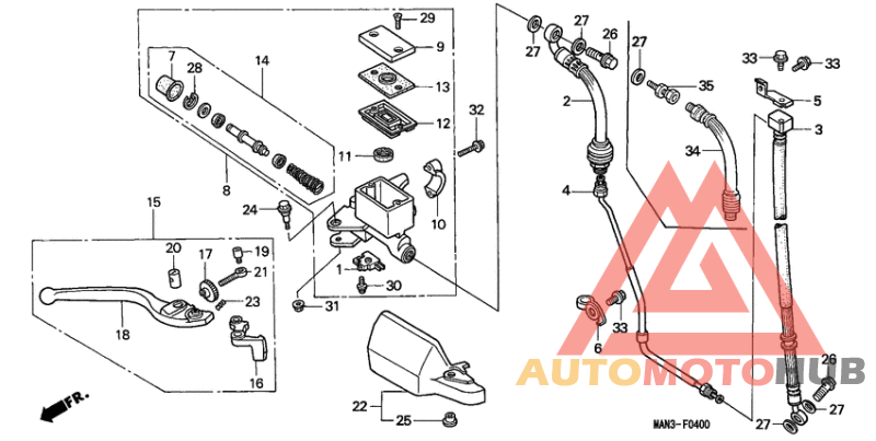Fr. brake master cylinder
