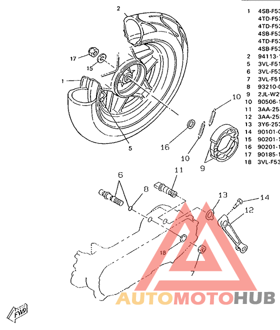 Переднее колесо