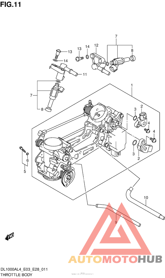 Throttle Body (Dl1000Al4 E03)