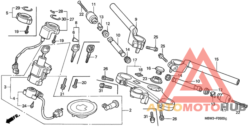 Handle pipe/top bridge