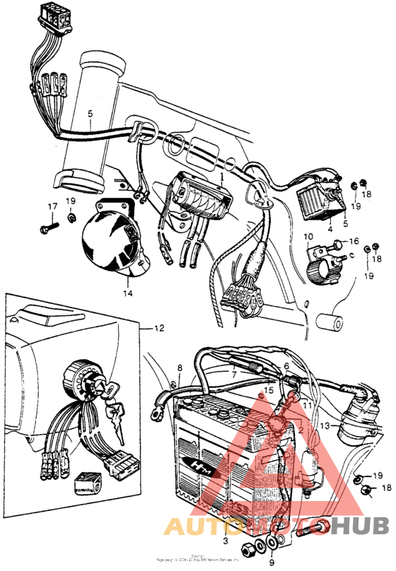 Wire harness + battery
