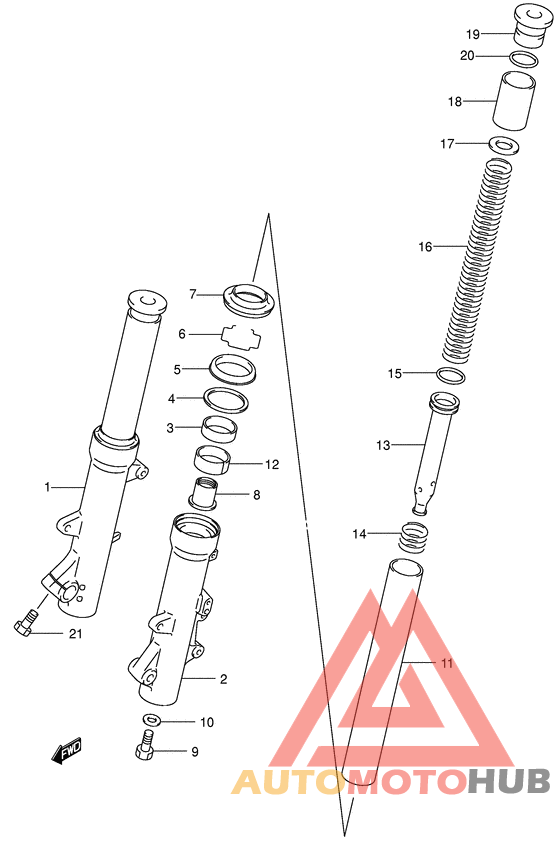 Демпфер передней вилки