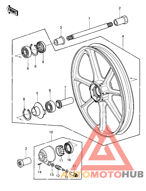 Front wheel/hub