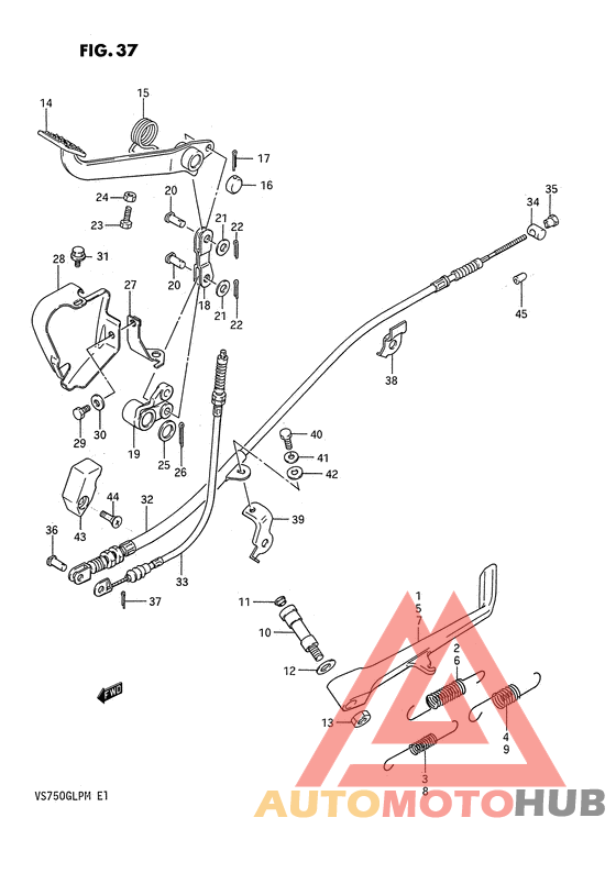 Prop stand - rear brake