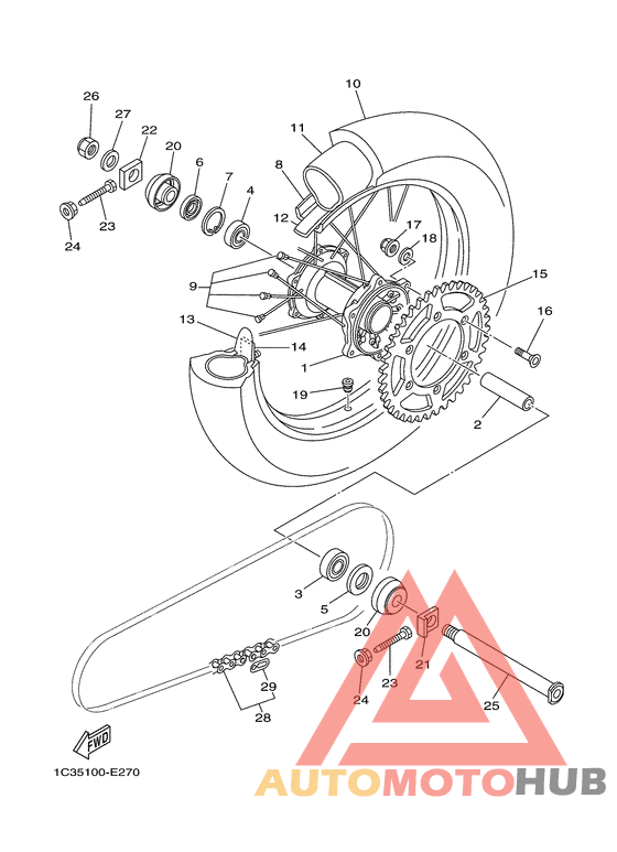 Переднее колесо