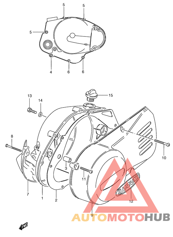 Crankcase cover ass`y  (v