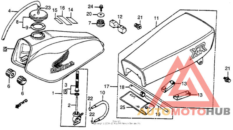 Fuel tank + seat 81-82