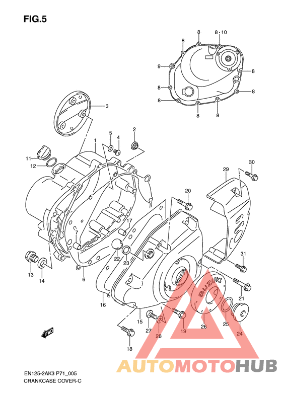 Crankcase cover ass`y  (v