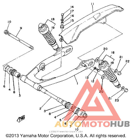 Rear arm-suspension