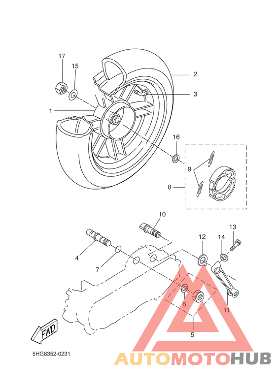 Переднее колесо