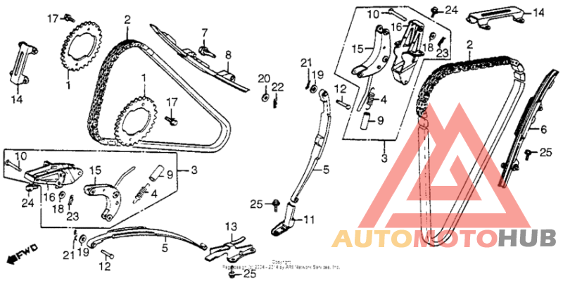 Cam chain + tensioner