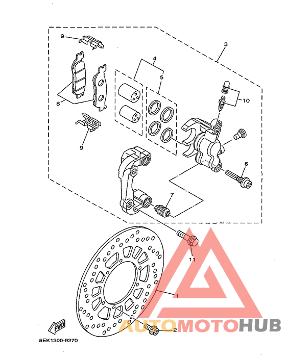 Front brake. caliper